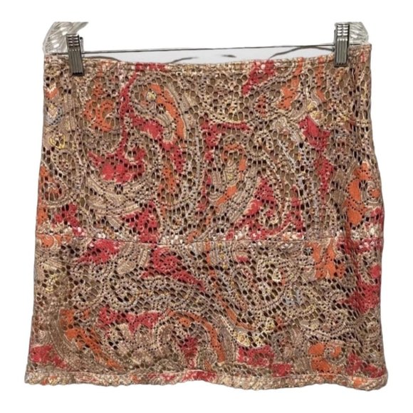 Cynthia Cynthia Steffe Size 12 Lace Overlay Pencil Mini Skirt - Picture 2 of 7